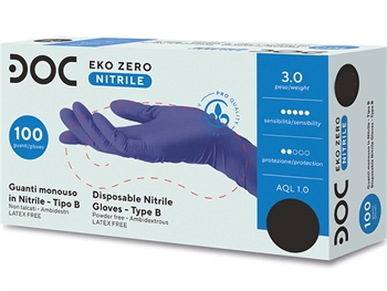 GUANTI NITRILE S/POLVERE DOC EKO ZERO Size M